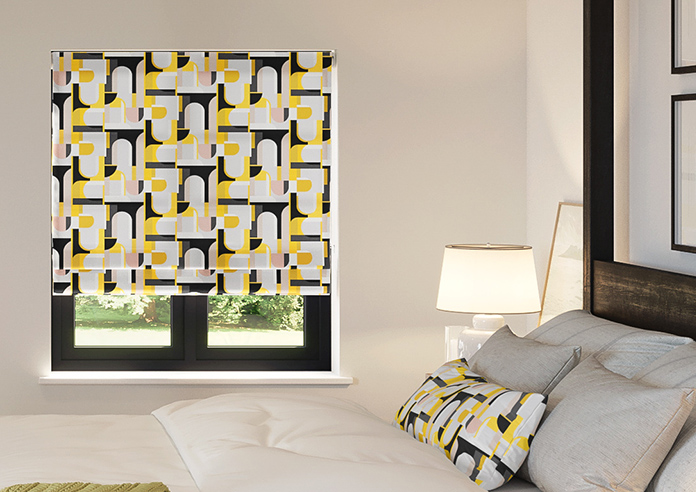 Archways, Yellow - Roman Blind - Image 3